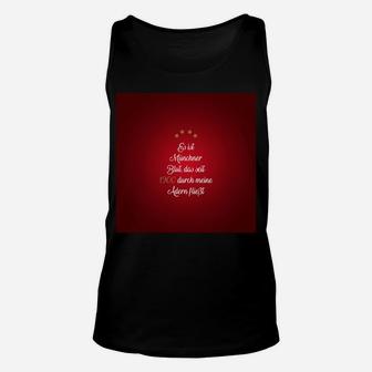 Schwarzes Unisex TankTop mit deutschem Liebeszitat, Rotes Design - Seseable