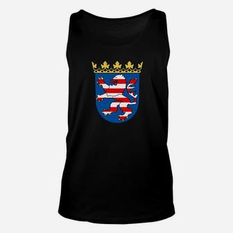 Schwarzes Unisex TankTop mit Löwen-Wappen & Kronenmotiv, Herren Grafik Tee - Seseable