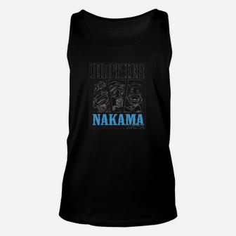 Schwarzes Unisex TankTop 'Nakama', Anime-Freundschafts-Motiv - Seseable