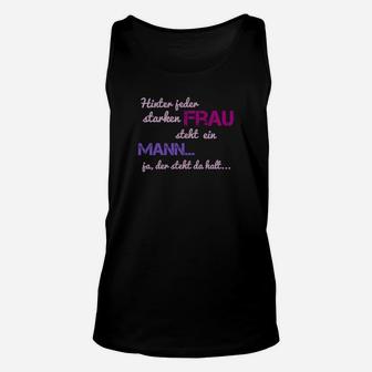 Schwarzes Unisex TankTop Starken Frau Lustiger Spruch Mehrfarbiger Druck - Seseable