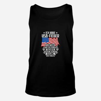 Schwarzes Unisex TankTop USA-Fieber Motiv, Deutschsprachig Lustiges Tee - Seseable