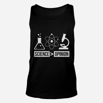 Science Day Gift Scientist Facts Evidence Science Unisex Tank Top - Seseable