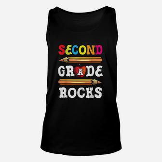 Second Grade Rocks Back To School 2nd Grade Teacher Unisex Tank Top - Seseable