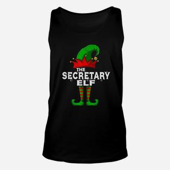 Secretary Elf Family Christmas Group Matching Pj Gift Unisex Tank Top | Seseable CA