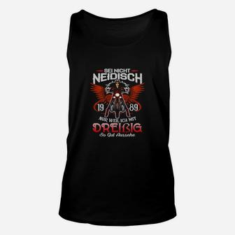 Sei Nicht Neidisch Motorrad Unisex TankTop mit Flügeldesign – Schwarz - Seseable