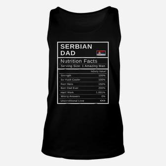 Serbian Dad Nutrition Facts Unisex Tank Top - Seseable