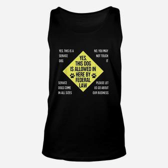 Service Dog Owner Law Cute Service Animal Owner Unisex Tank Top - Seseable
