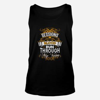 Sessions Shirt, Sessions Family Name, Sessions Funny Name Gifts T Shirt Unisex Tank Top - Seseable