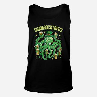 Shamrocktopus St Patricks Day Men Octopus Leprechaun Beer Unisex Tank Top - Seseable