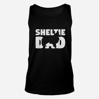 Sheltie Dog Father, best christmas gifts for dad Unisex Tank Top - Seseable