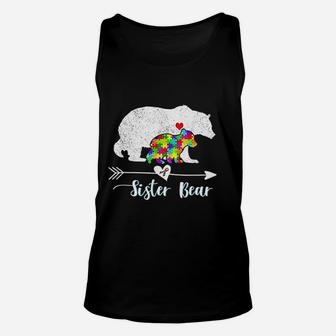 Sister Bear Support Autistic Unisex Tank Top - Seseable