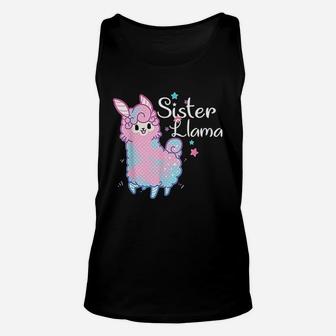 Sister Llama Matching Family Christmas Pajamas Unisex Tank Top - Seseable