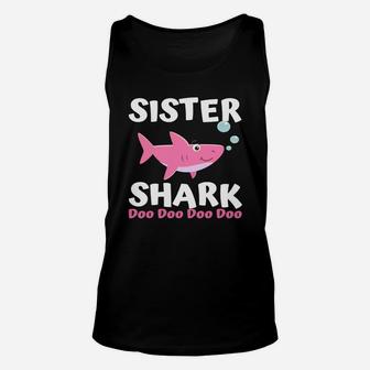 Sister Shark Doo Doo Matching Family Shark Unisex Tank Top - Seseable