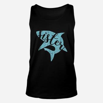 Sister Shark Matching Shark Family Unisex Tank Top - Seseable