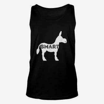 Smart Donkey Graphic For Family And Friends Unisex Tank Top - Seseable