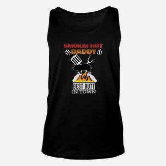 Smoking Hot Daddy Funny Bbq Dad Fathers Day Premium Unisex Tank Top - Seseable