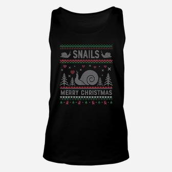 Snail Funny Ugly Christmas Unisex Tank Top - Seseable
