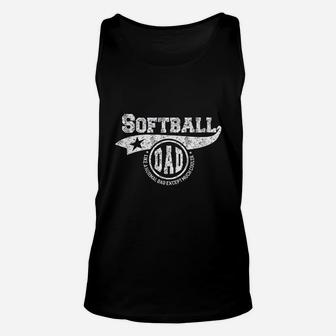 Softball Dad Fathers Day Gift Father Sport Unisex Tank Top - Seseable