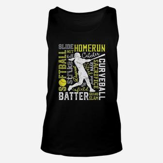Softball Gifts For Girls Women Batter Pitcher Catcher Unisex Tank Top - Seseable