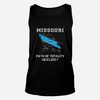 Solar Eclipse Missouri Road Map Path Of Totality Unisex Tank Top - Seseable