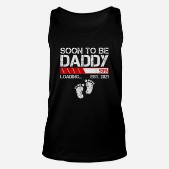 Soon To Be Daddy Est 2021 New Dad Vintage Gift Funny Daddy Unisex Tank Top - Seseable