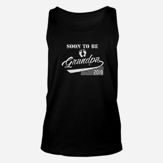 Soon To Be Grandpa Est 2019 Promoted New Papa Shirt Unisex Tank Top | Seseable UK