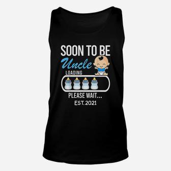 Soon To Be Uncle Est 2021 Gift Funny Dad Daddy Unisex Tank Top - Seseable