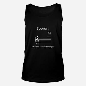 Sopran-Stimme Unisex TankTop 'Ich kenne keine Höhenangst', Schwarz für Musiker - Seseable