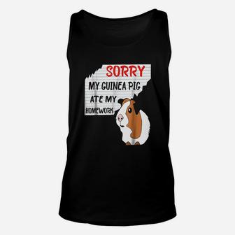 Sorry My Guinea Pig Ate My Homework Excuses Funny Unisex Tank Top - Seseable