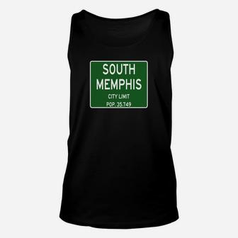 South Memphis Tennessee Street Sign T-shirt Unisex Tank Top - Seseable