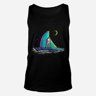 Space Astronaut Sail Boat Gift For Skipper Sailing Captain Unisex Tank Top - Seseable