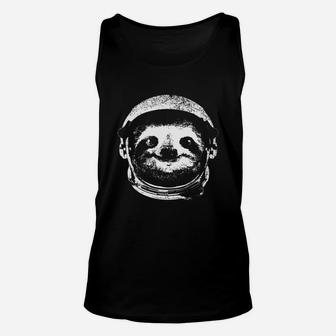 Space Sloth Astronaut Funny Vintage Unisex Tank Top - Seseable