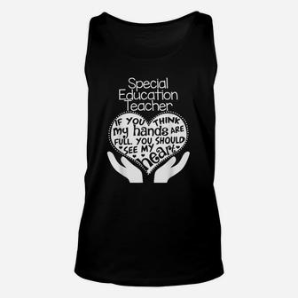 Sped Special Education Teacher Heart Unisex Tank Top - Seseable