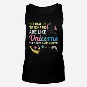 Sped Special Education Unicorns They Make Magic Happen Unisex Tank Top - Seseable