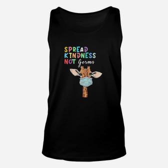 Spread Kindness Not Germs Funny Cute Giraffe Lover Animal Unisex Tank Top - Seseable