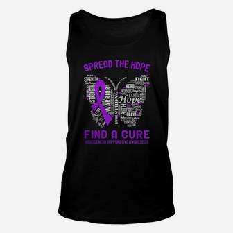 Spread The Hope Find A Cure Hidradenitis Suppurativa Awareness Support Hidradenitis Suppurativa Warrior Gifts T-shirt Unisex Tank Top - Seseable
