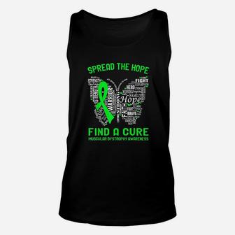 Spread The Hope Find A Cure Muscular Dystrophy Awareness Unisex Tank Top - Seseable