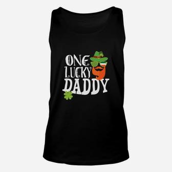St Paddys Day One Lucky Daddy Dad St Patricks Pattys Unisex Tank Top - Seseable