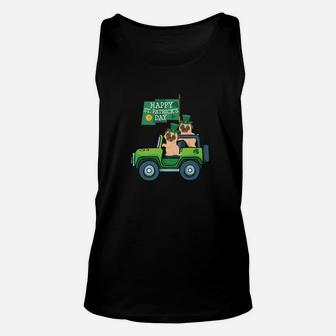 St Paddys Day Pug Lover Funny Pug St Patricks Day Unisex Tank Top - Seseable