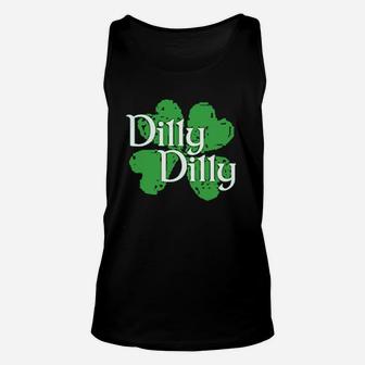 St Patricks Day Dilly Dilly Clover Funny Beer Drinking Unisex Tank Top - Seseable