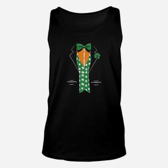 St Patrick's Day Irish Tuxedo Leprechaun Costume Unisex Tank Top - Seseable