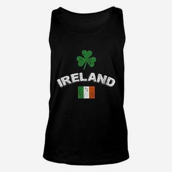 St Patricks Day Lucky Ireland Flag Lucky Leaf Unisex Tank Top - Seseable