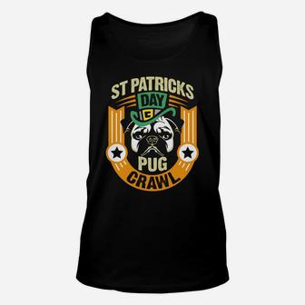 St Patricks Day Pug Crawl Unisex Tank Top - Seseable