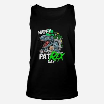 St Patricks Day T Rex Happy Pat Rex Day Dinosaur Gift Unisex Tank Top - Seseable