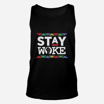 Stay Woke Power Fist T-shirt Unisex Tank Top - Seseable