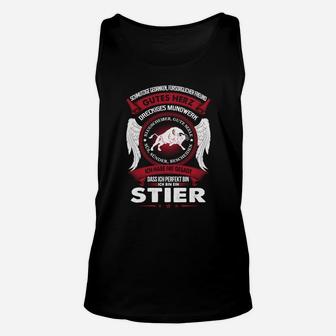 Stier Sternzeichen Unisex TankTop für Herren, Astrologie Motiv - Schwarz - Seseable