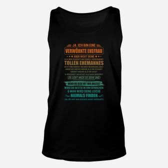 Stolze Ehefrau Statement Unisex TankTop, Spruch für verheiratete Damen - Seseable