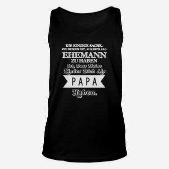 Stolzer Papa Herren Unisex TankTop, Aufdruck Geschenkidee für Väter - Seseable