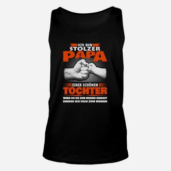 Stolzer Papa Tochter Unisex TankTop in Schwarz, Vatertagsgeschenk - Seseable