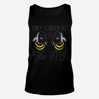 Stop Staring At My Boo Bees Funny Halloween Costume Unisex Tank Top - Seseable